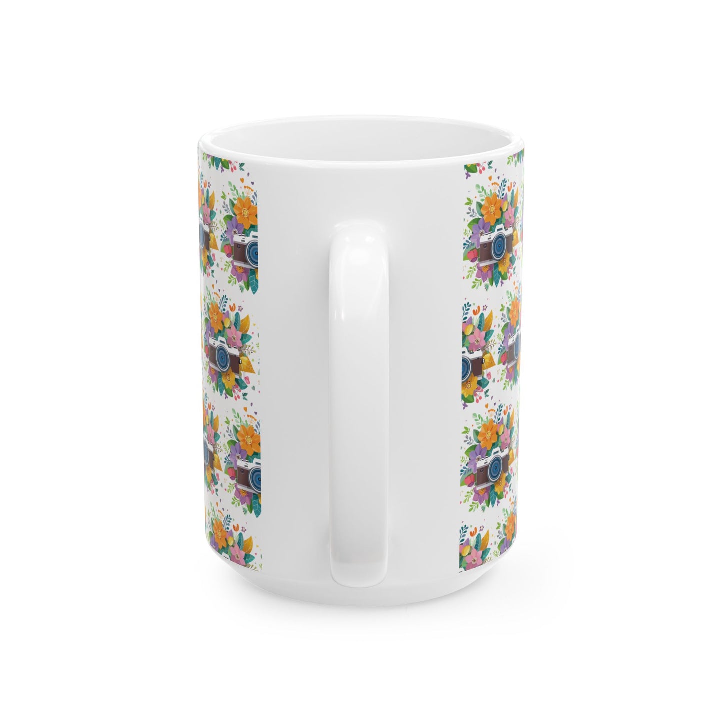 Floral Camera Ceramic Mug