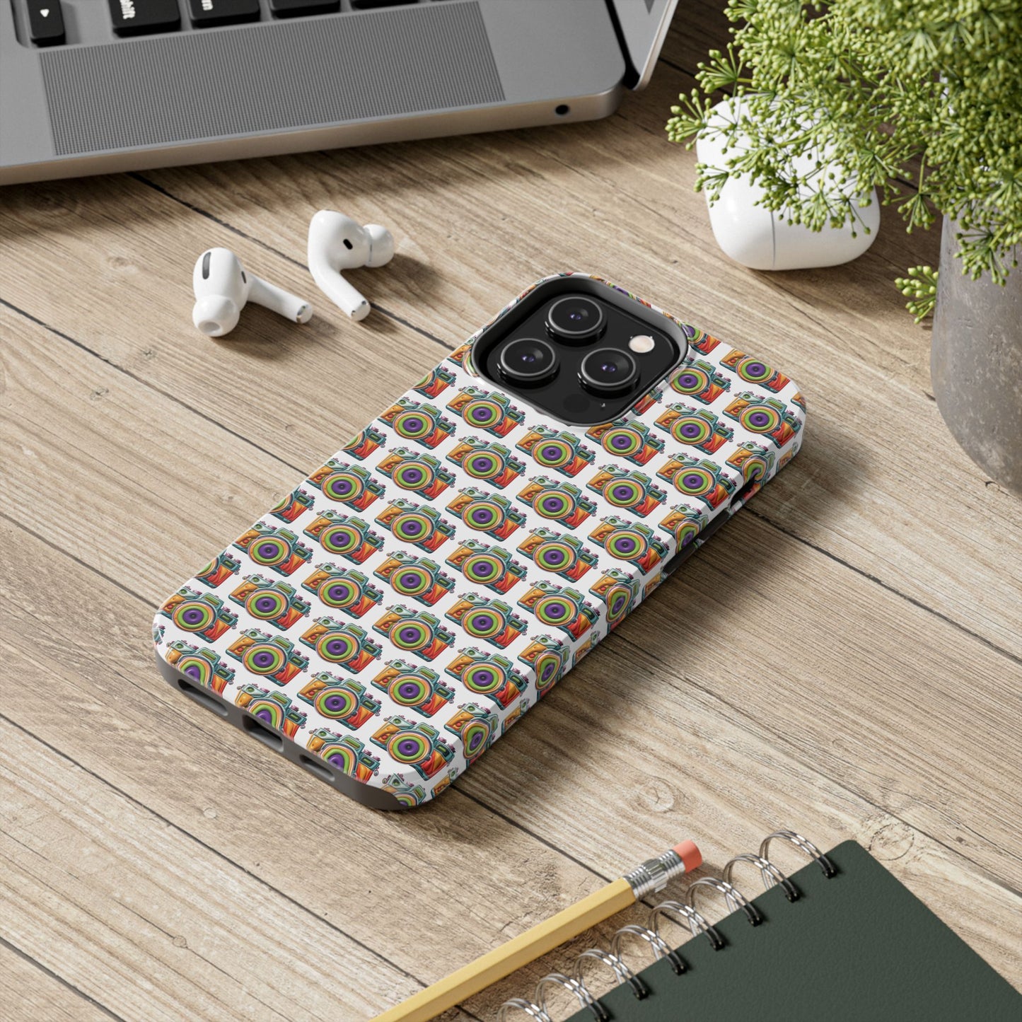 Colorful Camera Tough Phone Case - Perfect Gift for Photographers