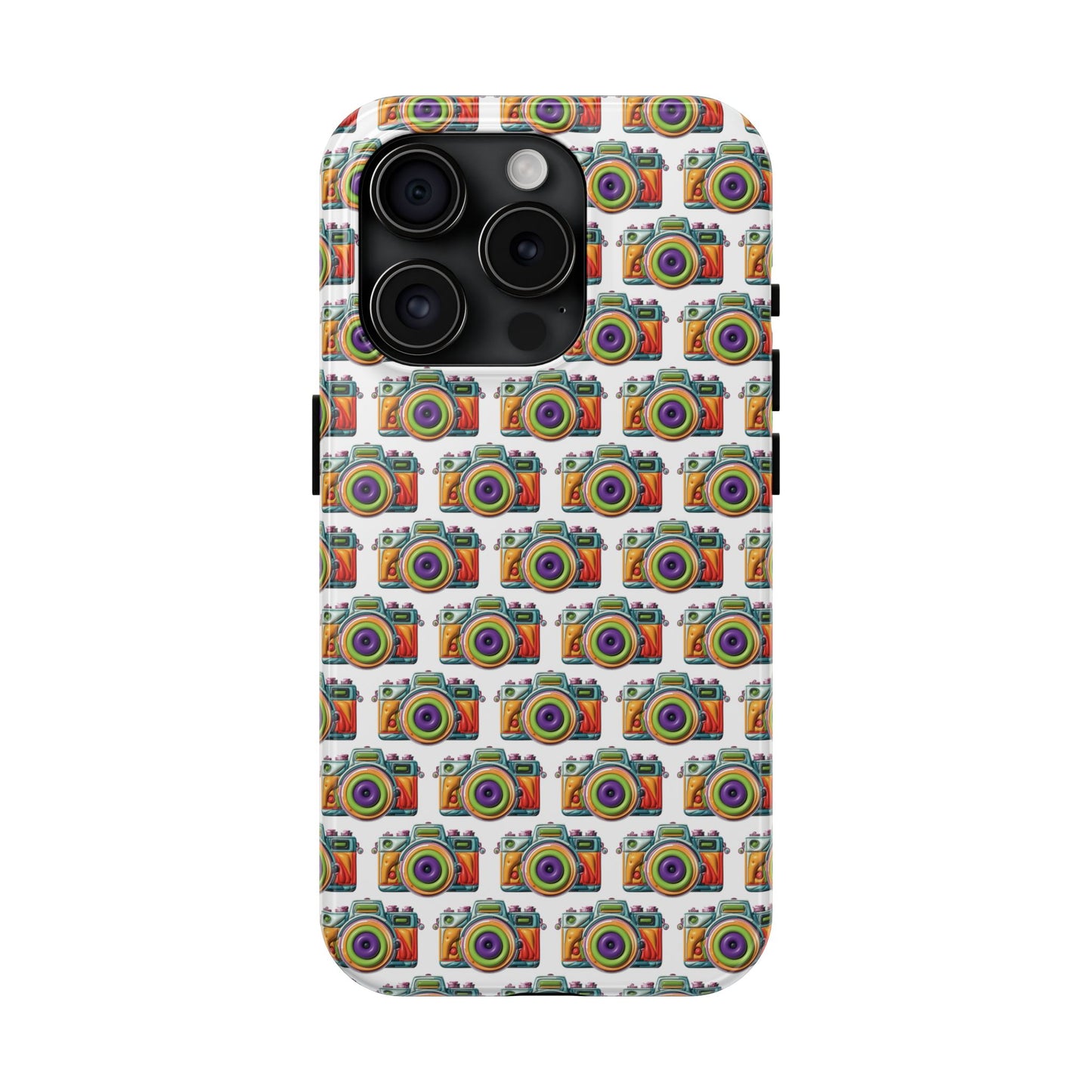 Colorful Camera Tough Phone Case - Perfect Gift for Photographers